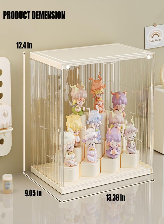 FQDGTFA Super Large Display Case for Figures Stackable Acrylic Figure Display Shelf with 20 Movable Column Hobby Display Box with Magnetic Door - Image 5